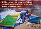 Mercedes: descuentos en útiles y beneficios del Banco de Corrientes alivian el inicio de clases
