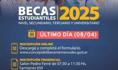 Mercedes : Último día para anotarte a las becas del Concejo Deliberante