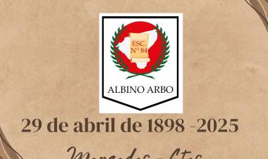 Mercedes : La Escuela N° 84 "Albino Arbo" celebra su 127° aniversario