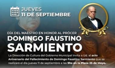 Jueves 11 de Septiembre: Acto en honor a Domingo Fautino Sarmiento  en Mercedes