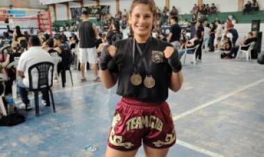 La mercedeña  Yamila Fernández sumó doble medalla en Stallions Fighters