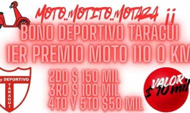 El Club Taragüi realizó el último sorteo de premios en efectivo y avanza con el bono contribución