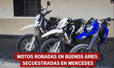 Secuestran en Mercedes tres motos robadas en Buenos Aires