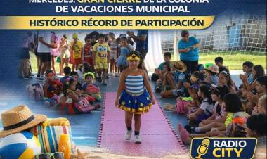 Mercedes: gran cierre de la Colonia de Vacaciones Municipal con récord de participación
