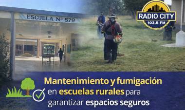 Mercedes: mantenimiento y fumigación en escuelas rurales para garantizar espacios seguros