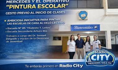 Mercedes y el operativo “pintura escolar: gesto previo al inicio de clases