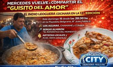 Mercedes vuelve a compartir el “Guisito del Amor”: El Indio Leoguera cocinará en la 13ª edición