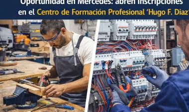Mercedes: abren inscripciones en el Centro de Formación Profesional “Hugo F. Díaz”
