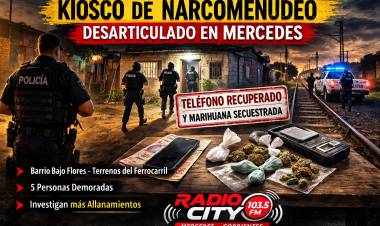 Golpe al narcomenudeo en Mercedes: recuperan un celular robado y desarticulan un kiosco de drogas