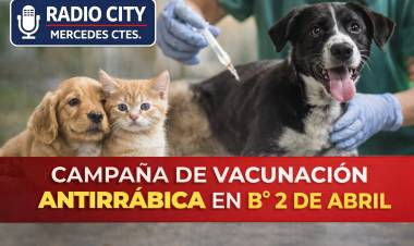 Mercedes: realizan campaña de vacunación antirrábica en el barrio 2 de Abril