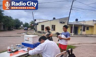 MERCEDES: continúa la campaña de vacunación antirrábica en distintos barrios