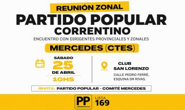 Mercedes: el Partido Popular se moviliza con fuerte presencia provincial