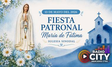 Mercedes: este 13 de mayo celebrarán la Fiesta Patronal en honor a María de Fátima