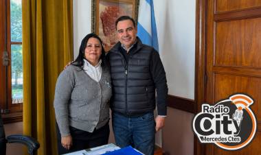 Mercedes: Analía Velázquez destacó la visita de Gustavo Valdés y el diálogo sobre proyectos para la ciudad