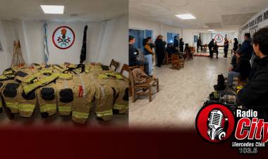 Mercedes: Bomberos Voluntarios reforzaron la capacitación de su personal y entregaron nuevo equipamiento