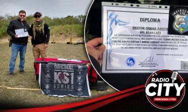 Néstor Arrúa se recibió de instructor de tiro y fortalece al Tiro Federal de Mercedes