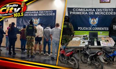Mercedes bajo la lupa del narcotráfico: cuatro detenidos en un operativo policial