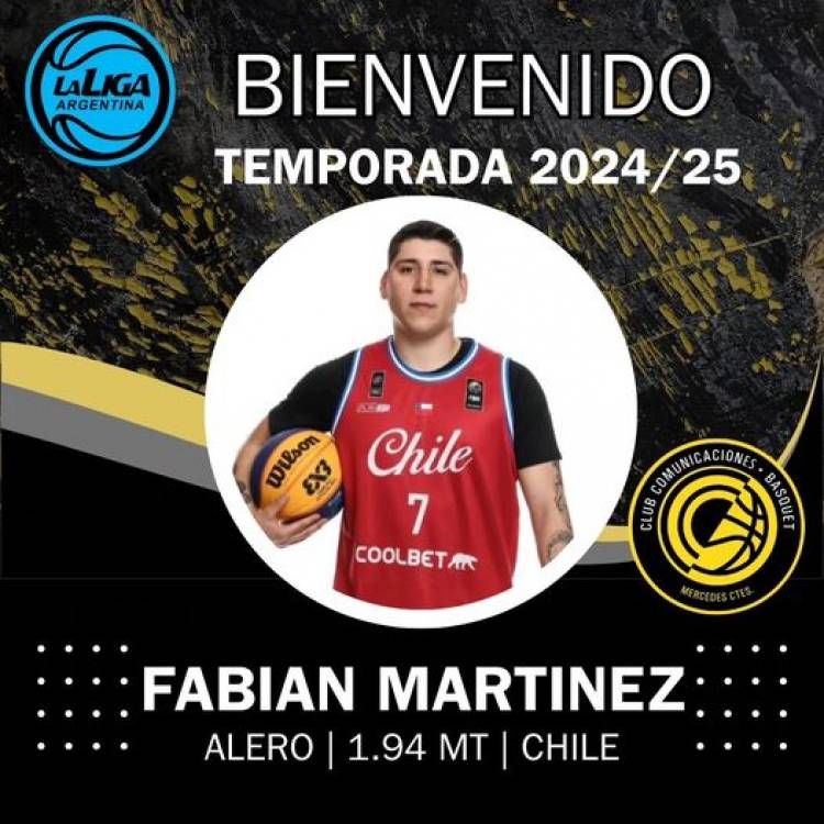 Nueva ficha en Comu  El chileno Fabián Martínez jugará la Liga Argentina 