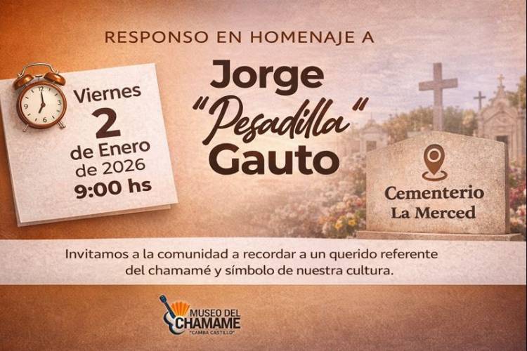 Mercedes : Responso en homenaje a Jorge “Pesadilla” Gauto