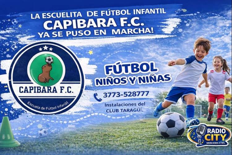 Mercedes : Capibara F.C. puso en marcha su escuelita de fútbol infantil