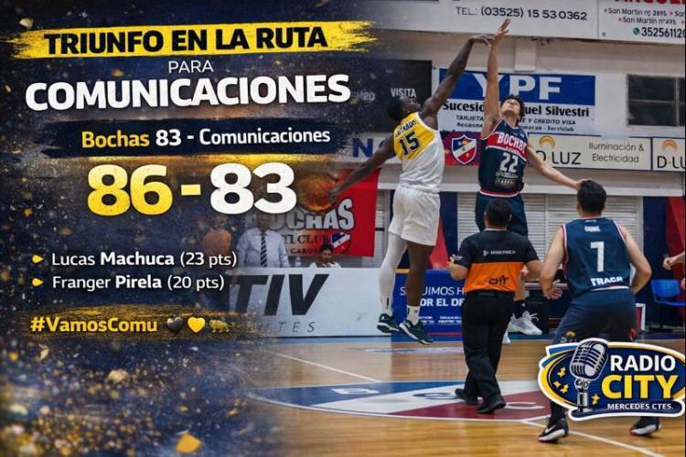 Comunicaciones ganó en Colonia Caroya y cerró una gran noche como visitante