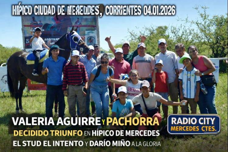 Gran victoria del stud El Intento en el Hípico Ciudad de Mercedes