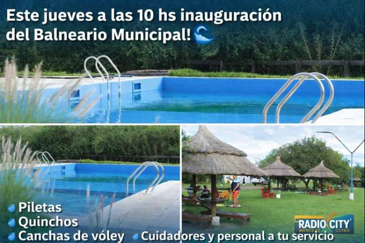 Este jueves inauguran el Balneario Municipal de Mercedes