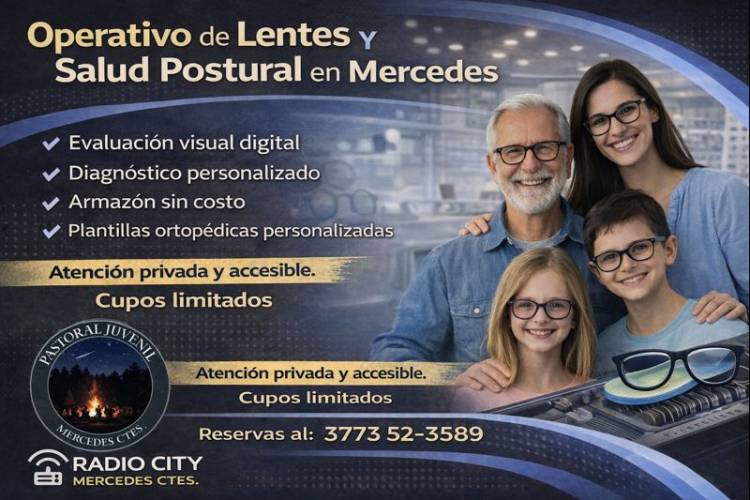 Operativo de lentes y salud postural en Mercedes
