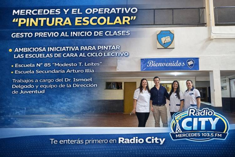 Mercedes y el operativo “pintura escolar: gesto previo al inicio de clases