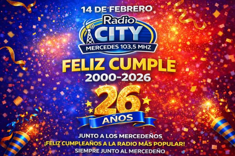 Mercedes celebra a su radio: Radio City cumple 26 años junto a los mercedeños