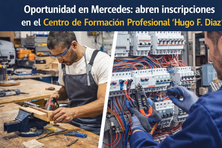 Mercedes: abren inscripciones en el Centro de Formación Profesional “Hugo F. Díaz”