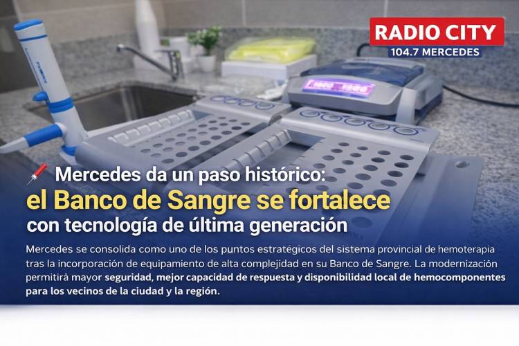 Mercedes da un paso histórico: el Banco de Sangre se fortalece con tecnología de última generación