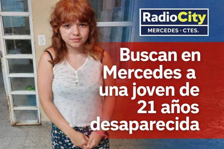 Urgente: buscan en Mercedes a una joven de 21 años desaparecida desde el martes