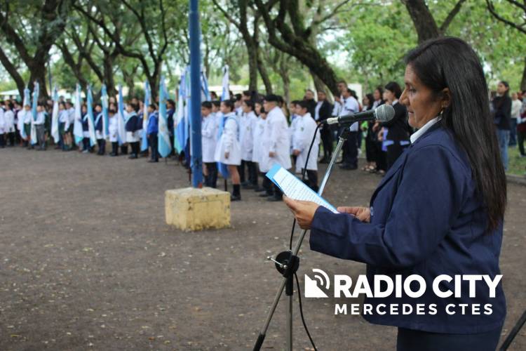 Mercedes celebró su Bandera con un emotivo acto y homenaje a su creador