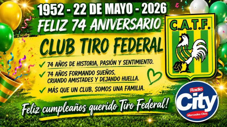 Mercedes: Tiro Federal celebra 74 años de historia, pasión y sentido de pertenencia