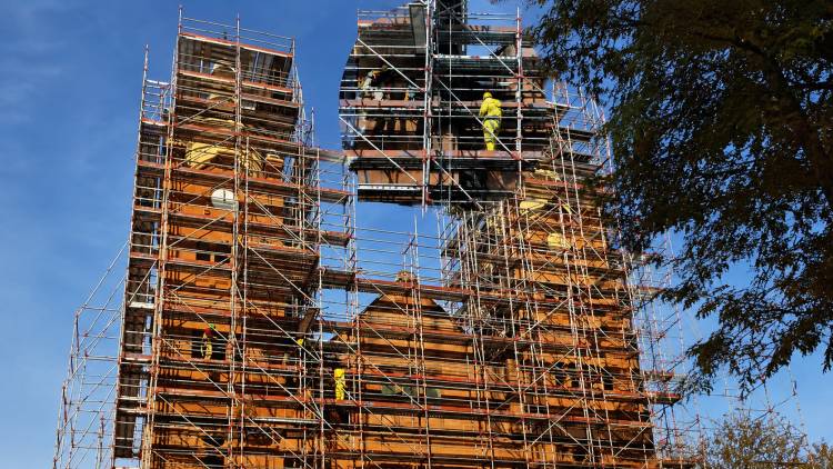 Mercedes: avanzan lentamente los trabajos de restauración en la Iglesia Parroquial
