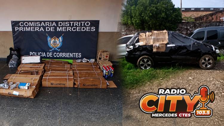 Mercedes: volcaron en la Ruta 123 y descubrieron que llevaban elementos que habrían sido robados de un camión